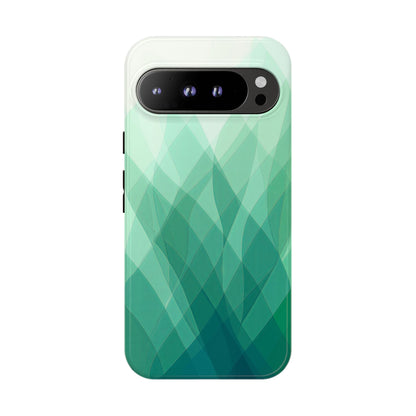 Verdant Flow – Abstract Green Wave Phone Case for iPhone, Samsung & Pixel