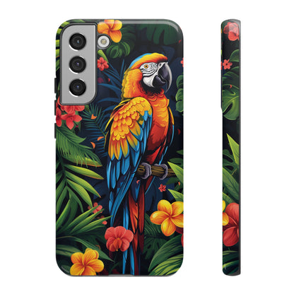 Floral Parrot Phone Case – Tropical Bird Design for iPhone, Samsung & Google Pixel