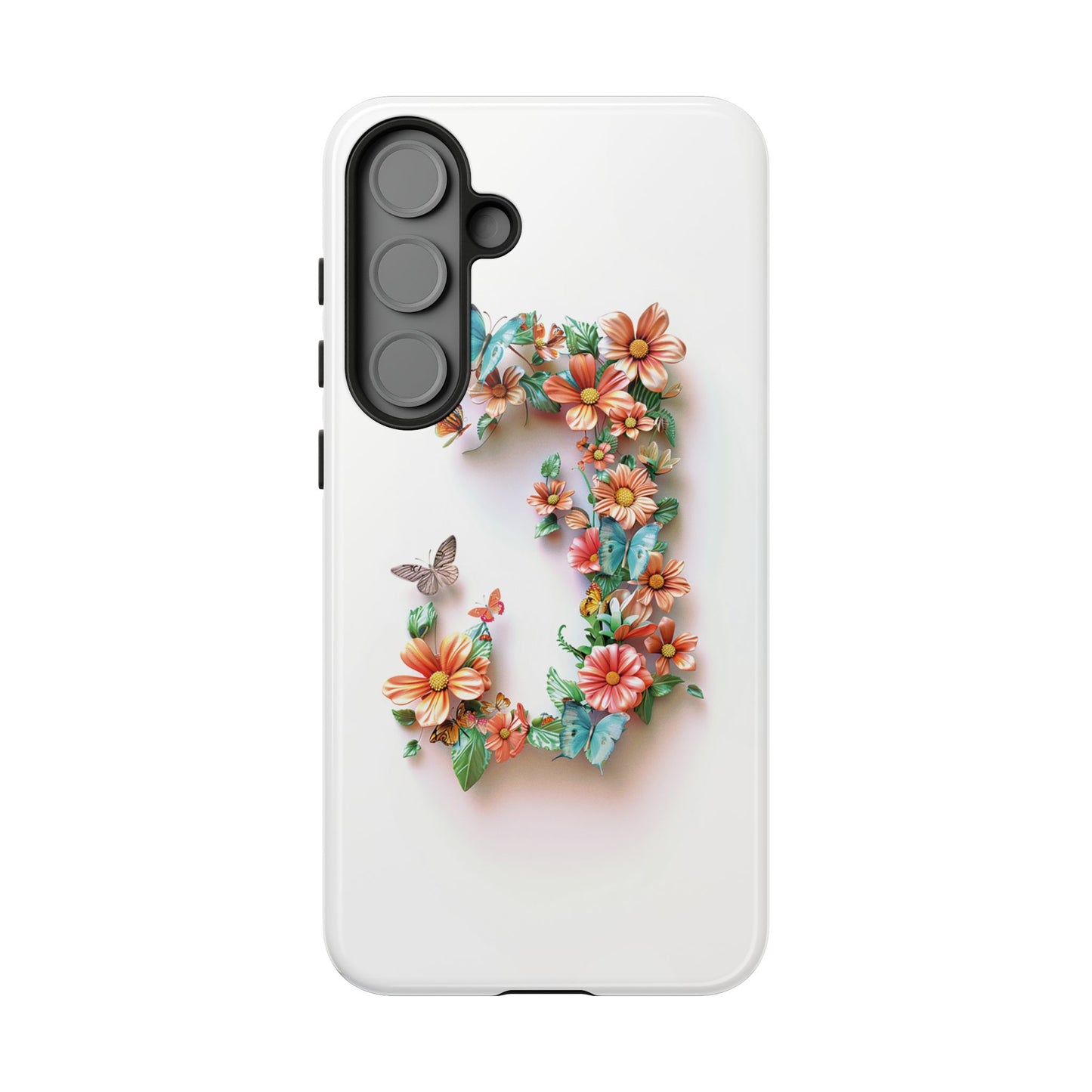 Floral Letter J Phone Case – Personalized Aesthetic Cover for iPhone, Samsung & Google Pixel