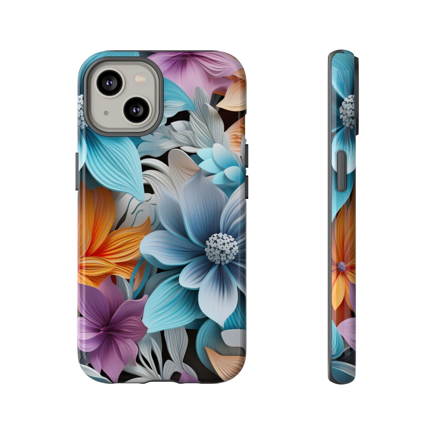 Elegant 3D Floral Bloom Mobile Case – Vivid & Artistic