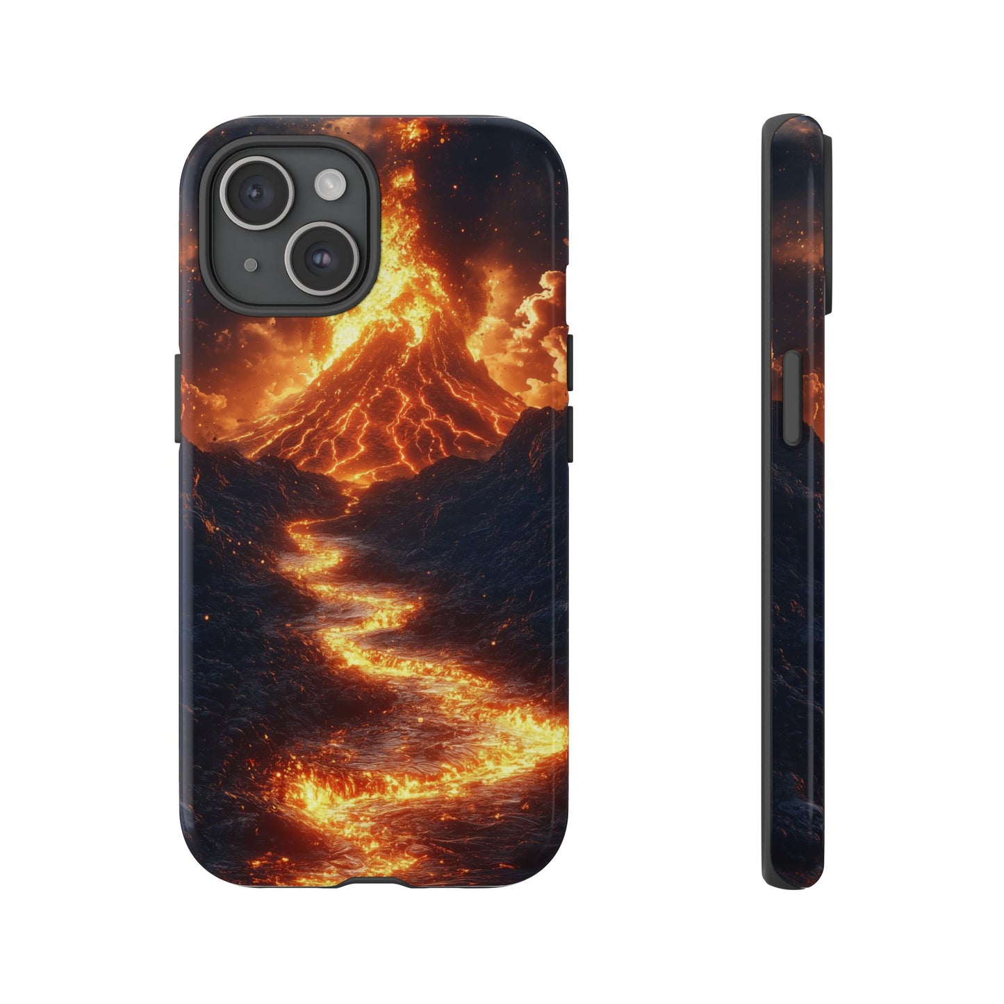 Erupting Volcano Lava Flow Phone Case for iPhone, Samsung & Pixel
