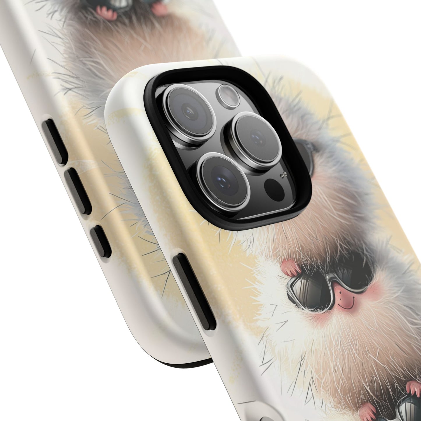 Fluffy Stack Anime Phone Case – Cute Furry Creatures with Sunglasses, Kawaii Aesthetic Design for iPhone, Samsung & Google Pixel