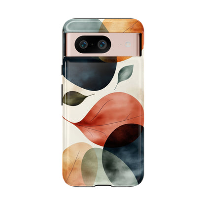 Tranquil Tones Terrazzo Leaves Print Phone Case for iPhone, Pixel & Samsung