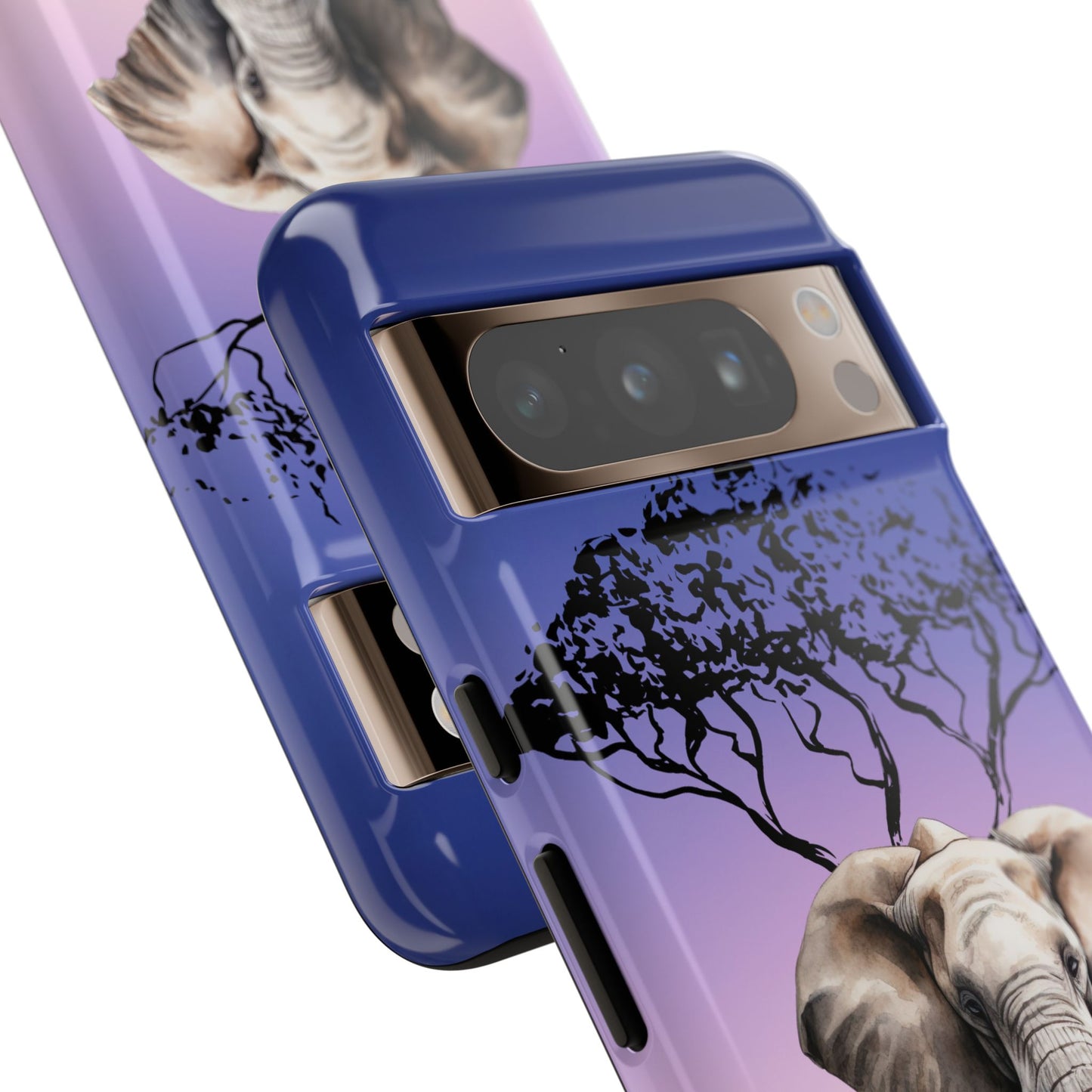 Surreal Elephant Tree Mobile Cover – Dreamy Sunset Fantasy