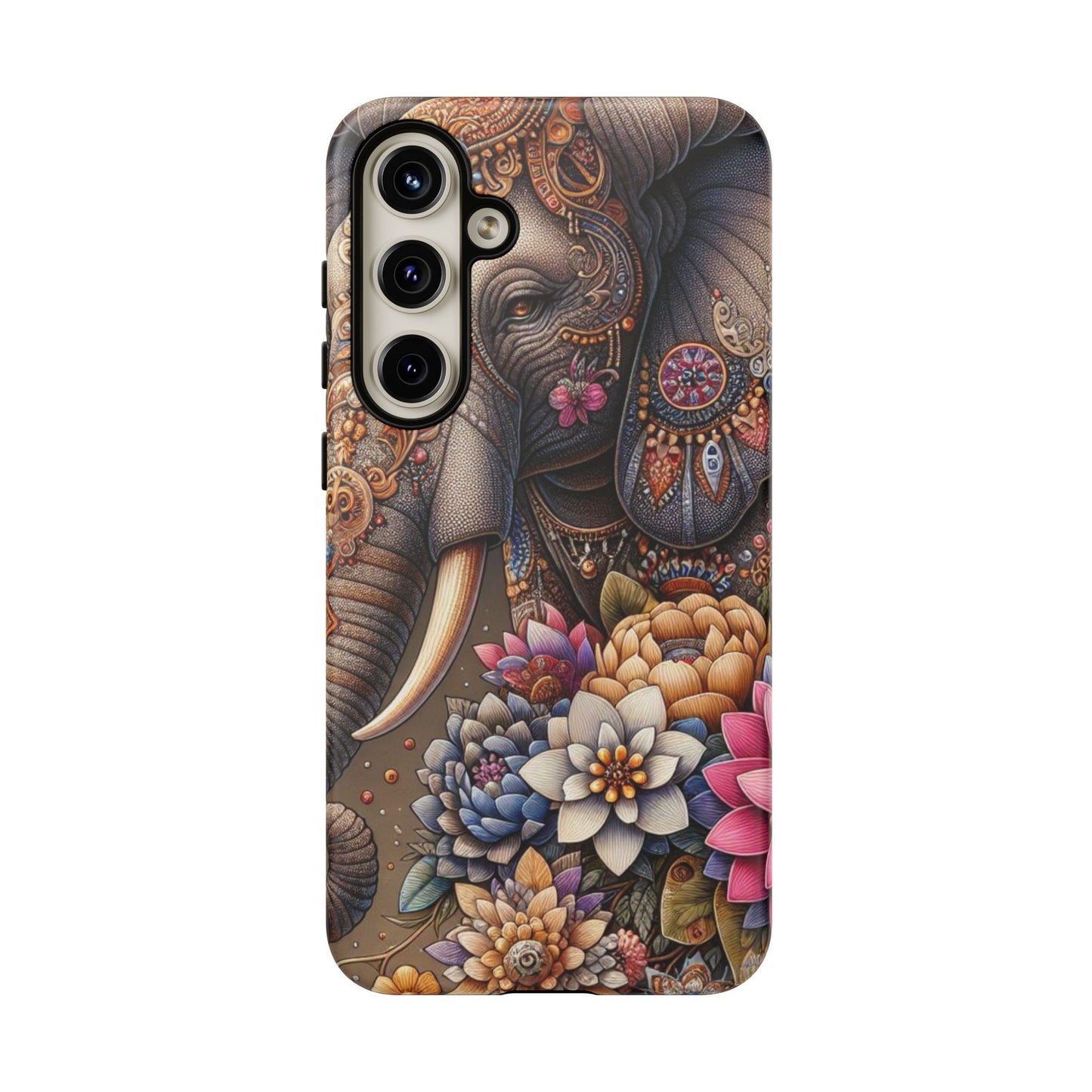 Royal Ornate Elephant Mobile Cover – Luxurious Bohemian Art
