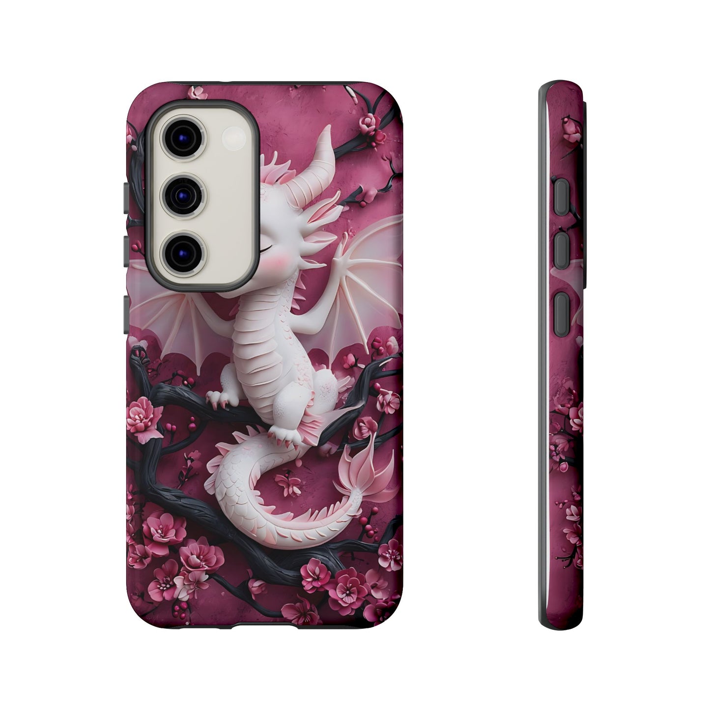 Whimsical 3D Relief Artwork Of A Cute Dragon phone case design