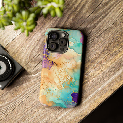 Golden Aura Abstract Watercolor Mobile Case