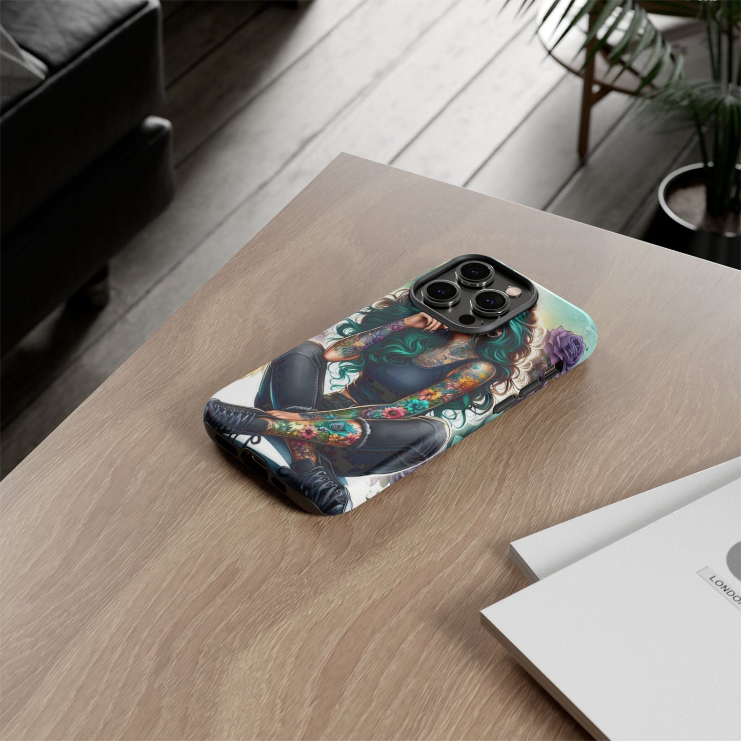 Urban Wildflower – Edgy Tattooed Beauty Mobile Cover