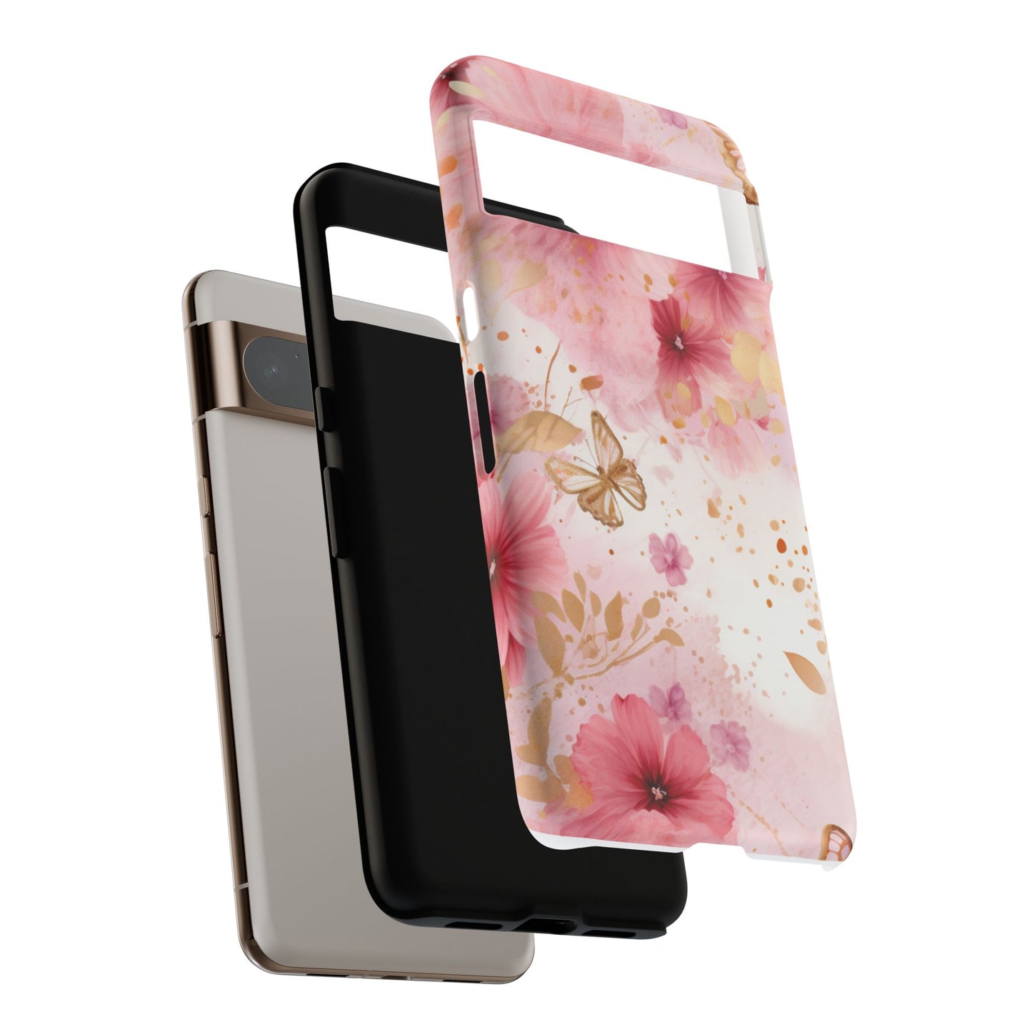 Blush Elegance Floral Mobile Case