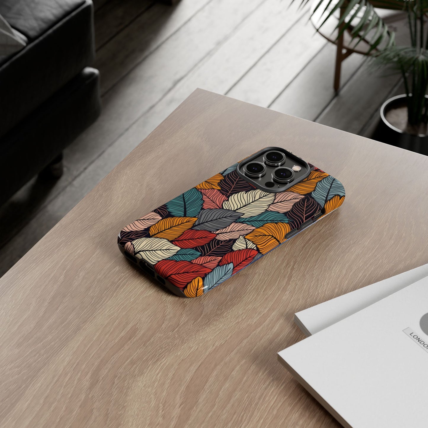 Colorful Abstract Leaves Pattern Design
