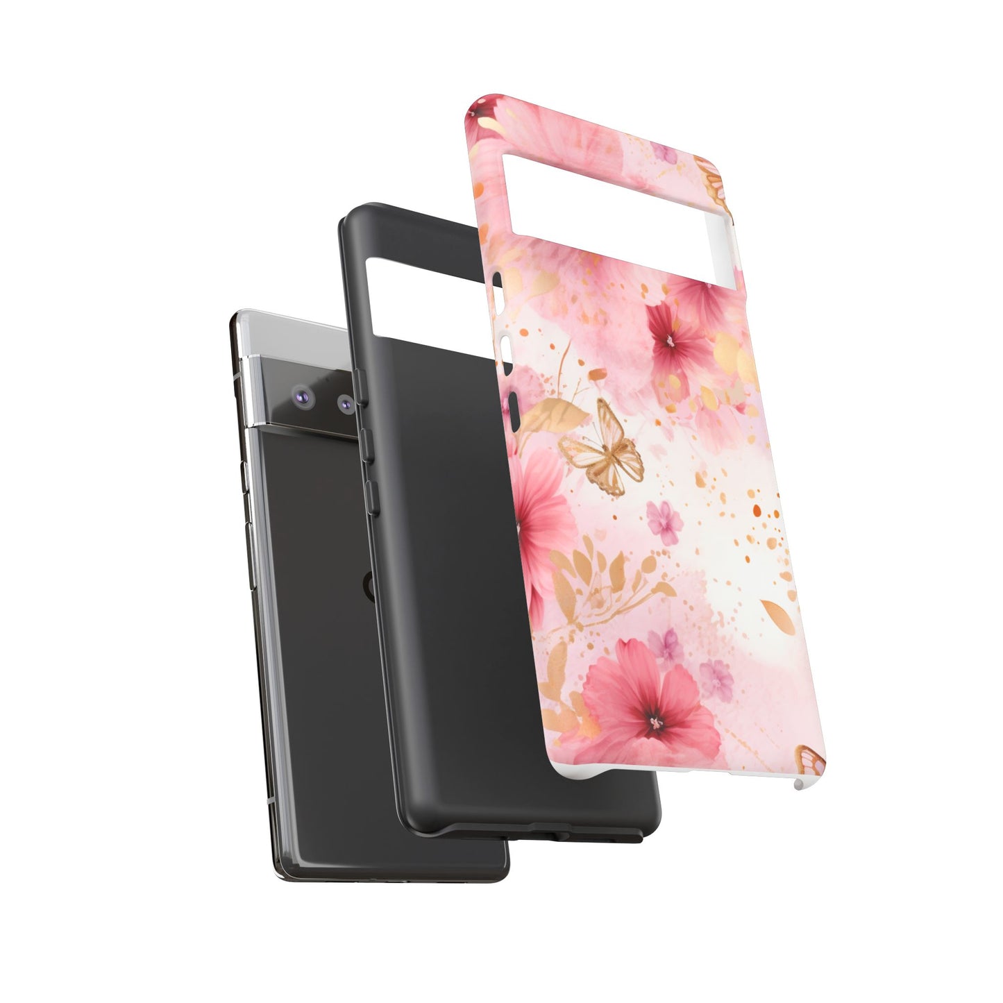 Blush Elegance Floral Mobile Case