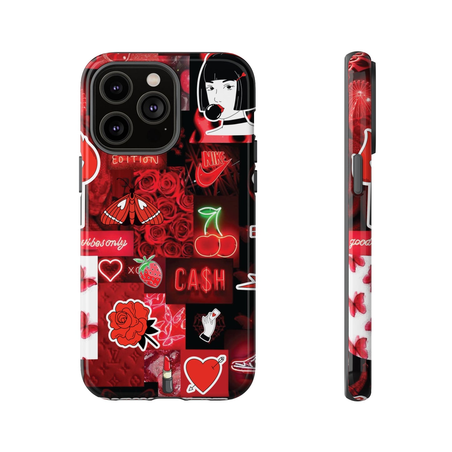 Red Pop Art Neon Vibes Phone Case