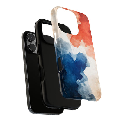Crimson & Cobalt – Abstract Watercolor Splash Phone Case for iPhone, Google Pixel, Samsung