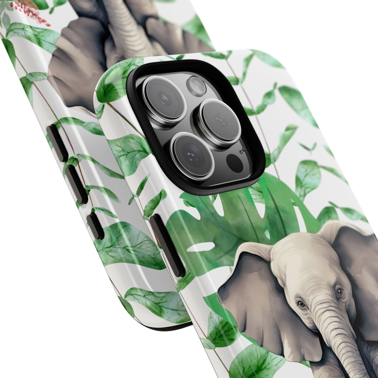 Cute Baby Elephant Mobile Cover – Floral & Tropical Aesthetic