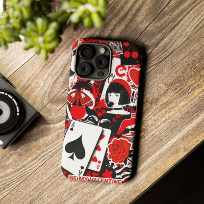 Bold Red & Black Ace Card Phone Case