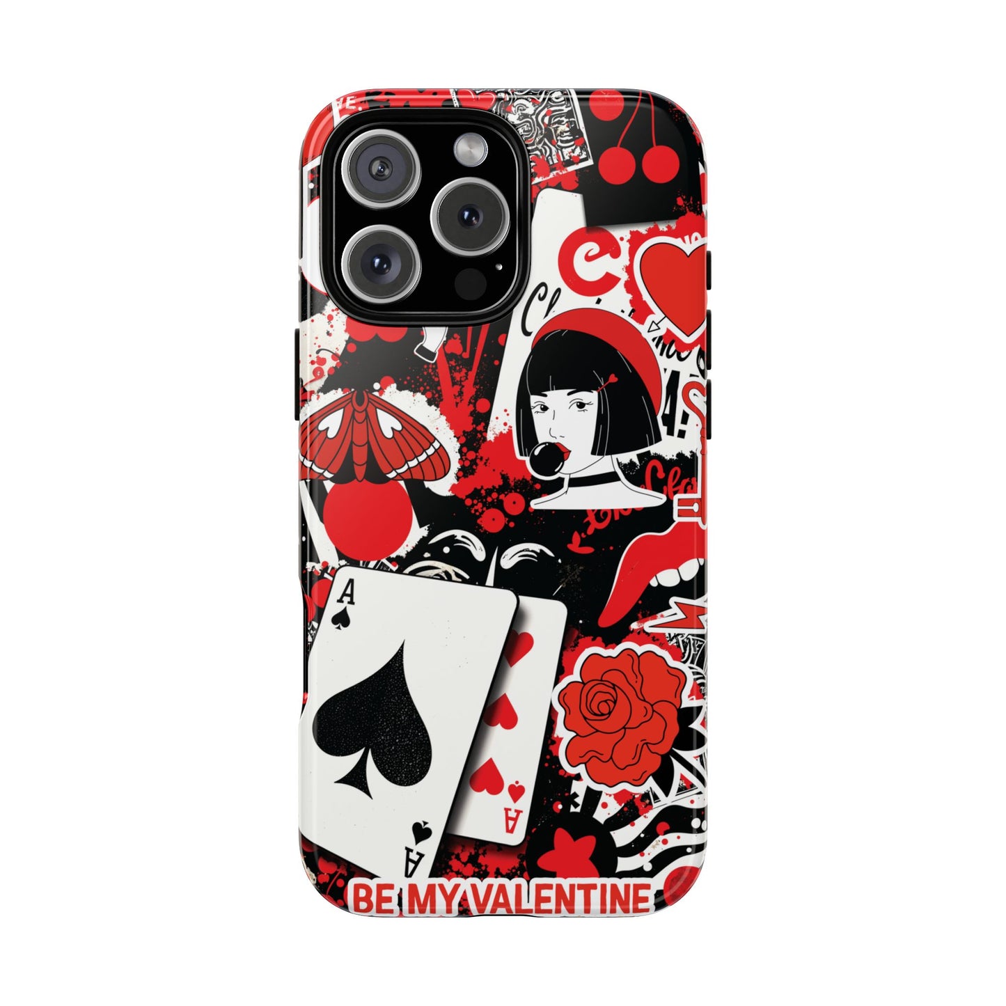 Bold Red & Black Ace Card Phone Case