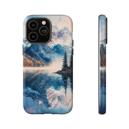 Mountain Lake Reflection Phone Case – Tranquil Nature Vibes for iPhone, Pixel & Samsung