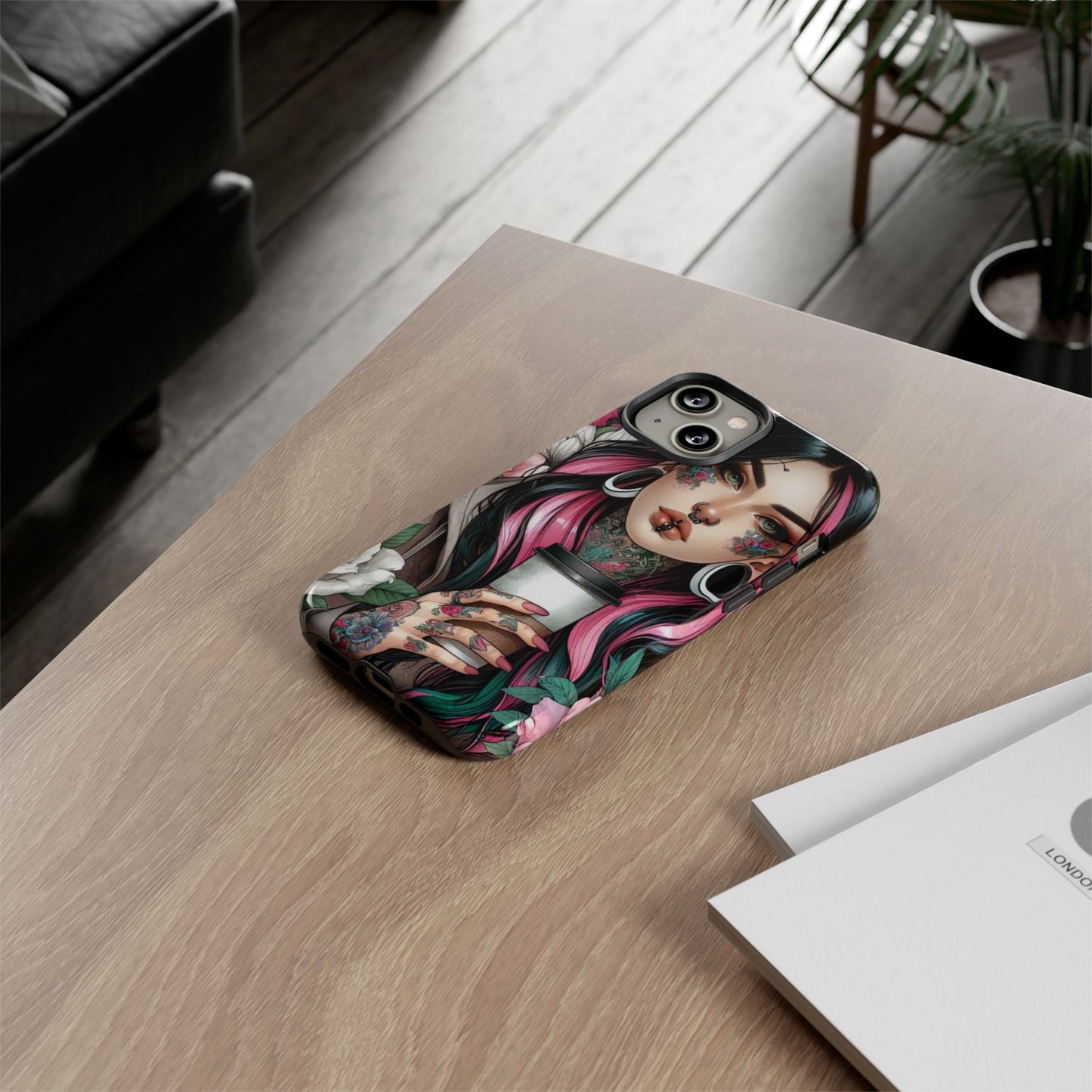 Tattooed Coffee Lover Art Mobile Case