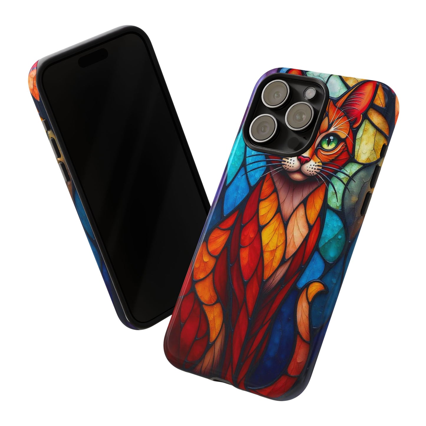 Geometric Cat: Colorful Abstract Portrait