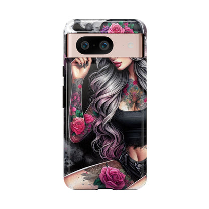 Ink & Roses – Edgy Floral Rebel Mobile Cover