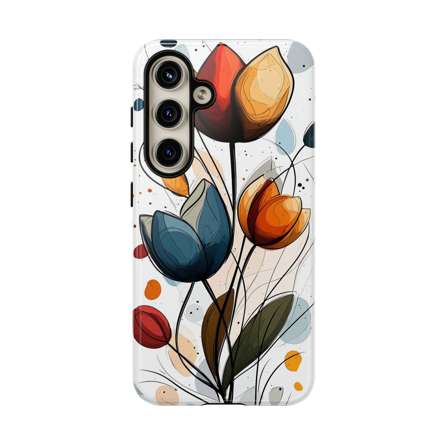 Tulip Whimsy – Artistic Floral Phone Case for iPhone, Pixel & Samsung