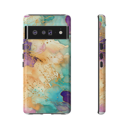Golden Aura Abstract Watercolor Mobile Case