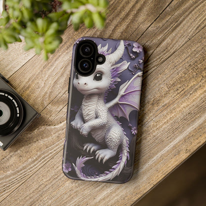 Charming Young Dragon on a Branch Phone Case Design