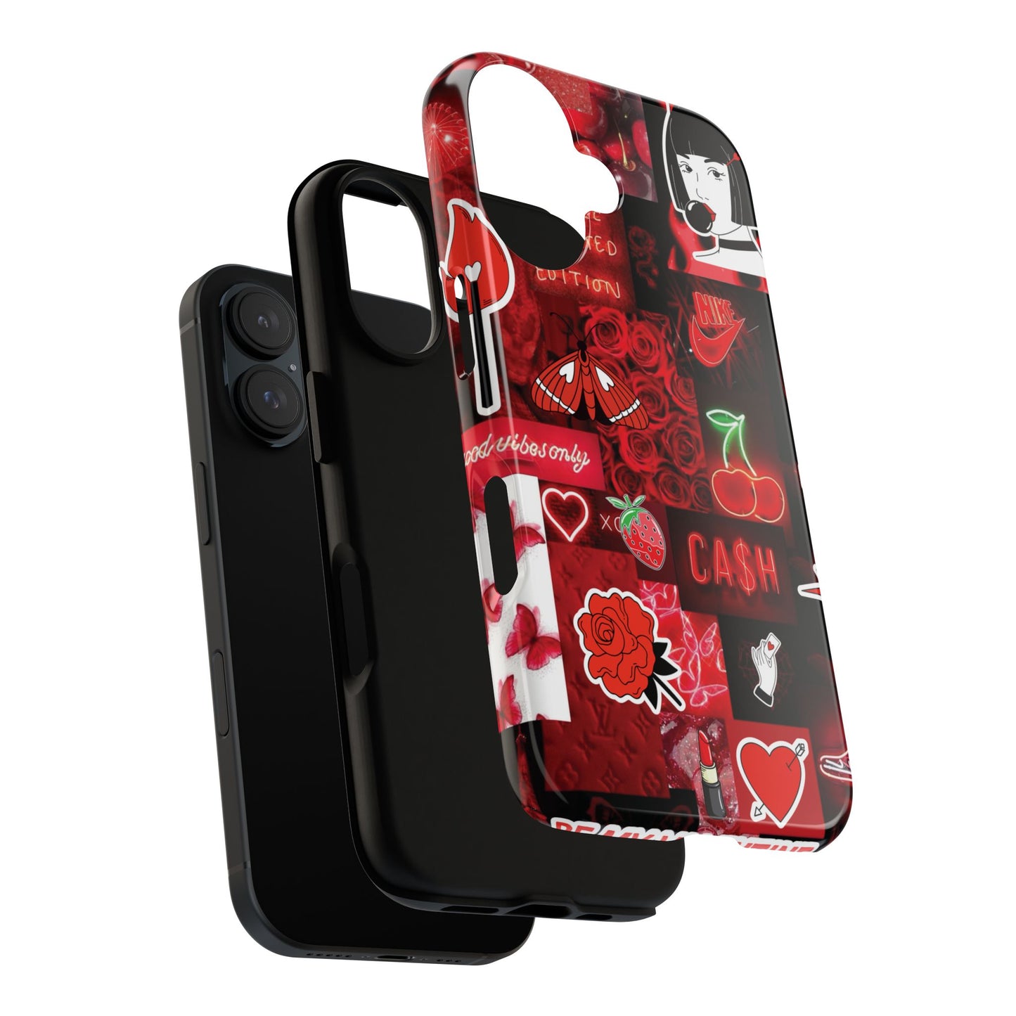 Red Pop Art Neon Vibes Phone Case