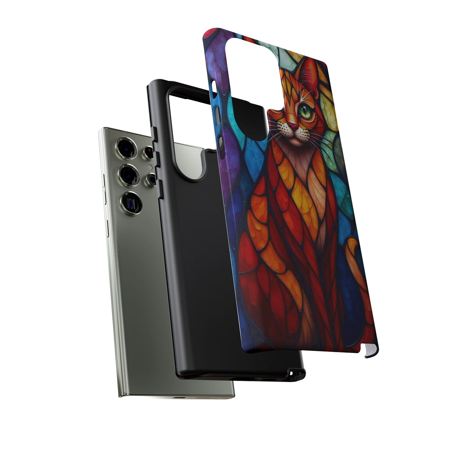 Geometric Cat: Colorful Abstract Portrait