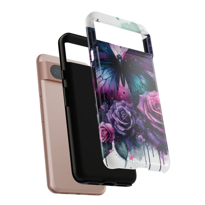 Mystic Bloom – Vibrant Butterfly & Rose Art Mobile Cover
