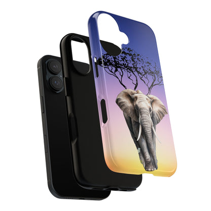 Surreal Elephant Tree Mobile Cover – Dreamy Sunset Fantasy