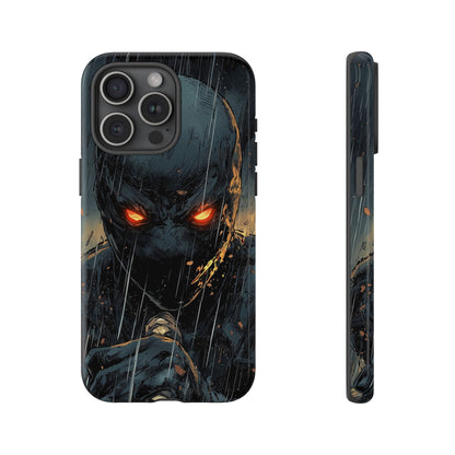 Shadowblade Vengeance | Dark Comic Assassin in the Rain Phone Case for iPhone, Samsung & Pixel