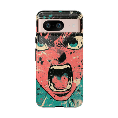 Rage Unleashed | Retro Scream Manga Phone Case for iPhone, Samsung & Pixel