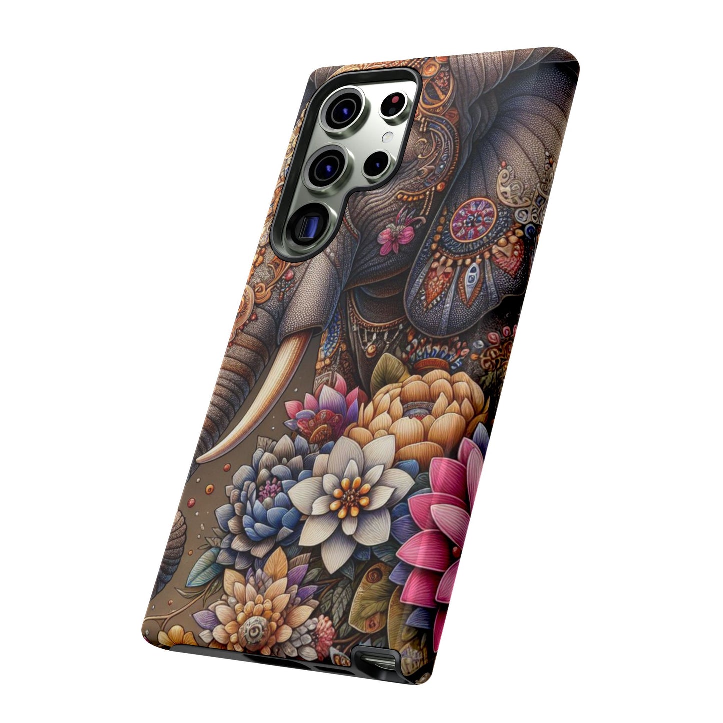 Royal Ornate Elephant Mobile Cover – Luxurious Bohemian Art