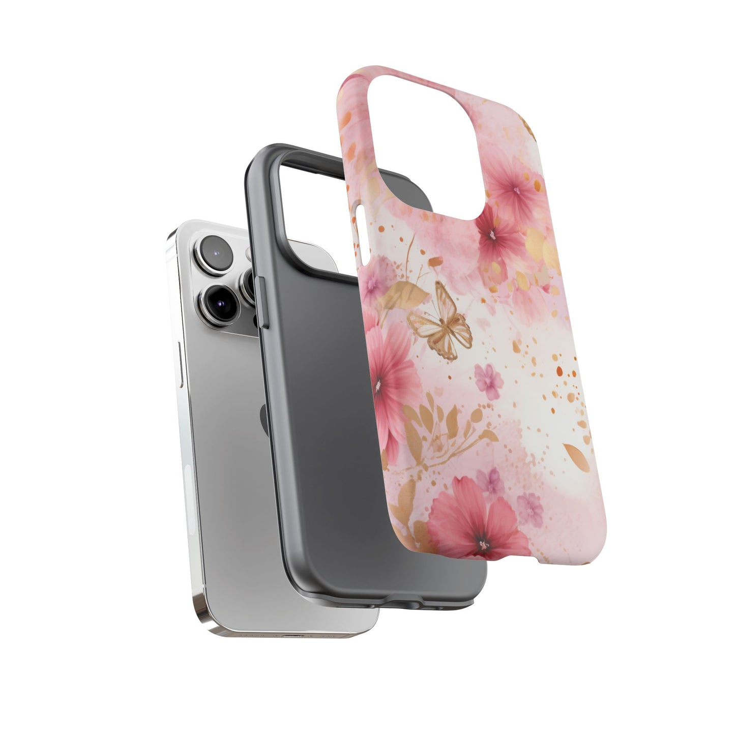 Blush Elegance Floral Mobile Case