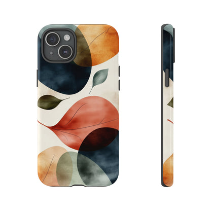 Tranquil Tones Terrazzo Leaves Print Phone Case for iPhone, Pixel & Samsung