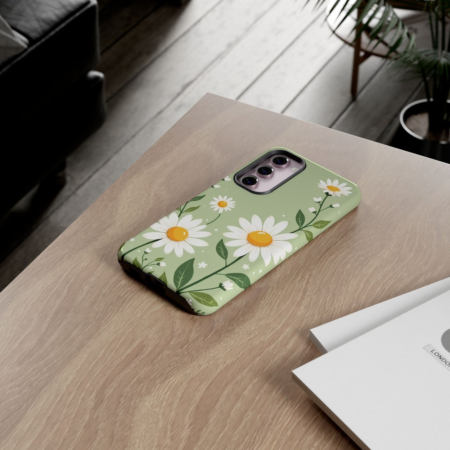 Green Floral Case, Daisy Pattern Design, Iphone Case Design, Perfect Gift For Her