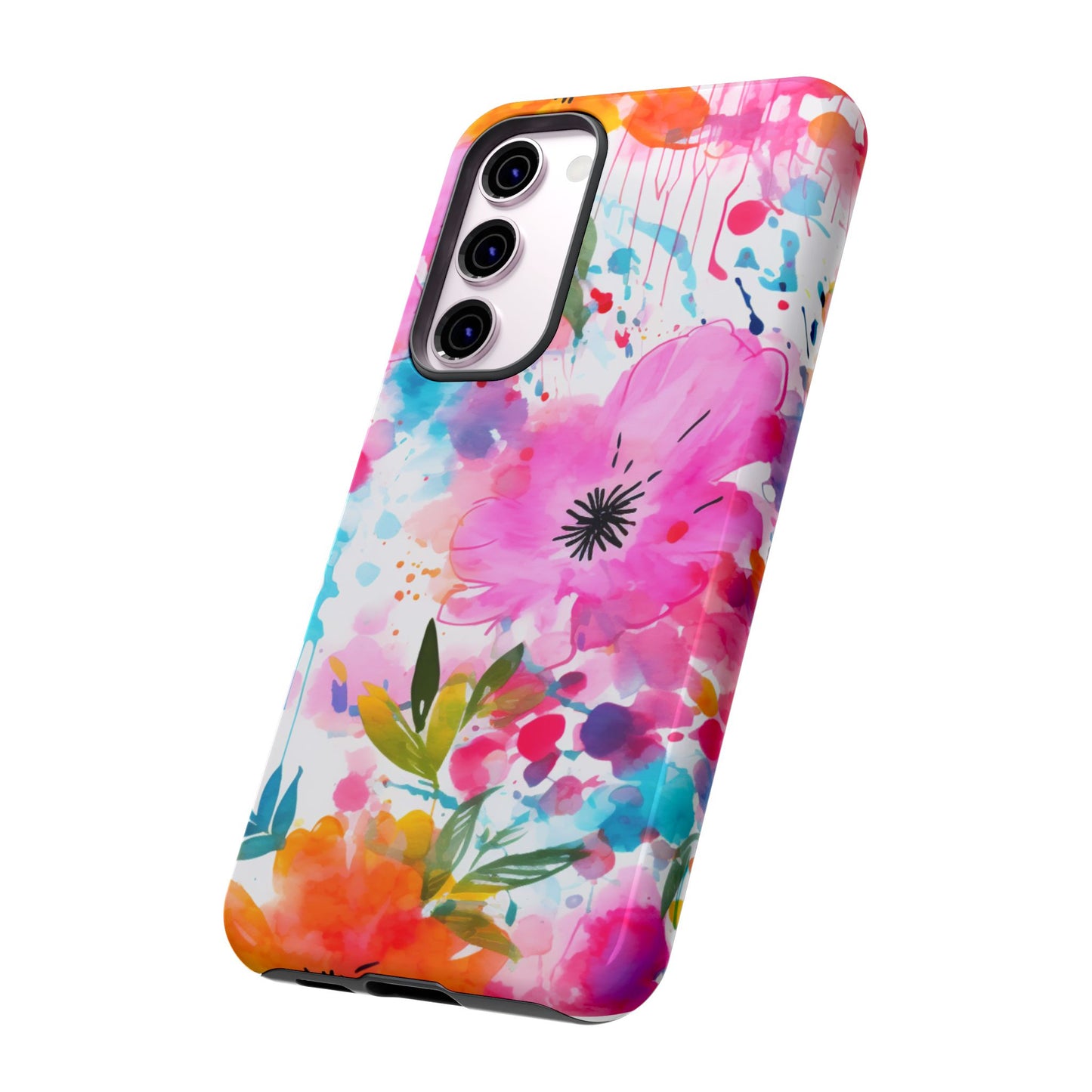 Vibrant Watercolor Floral Phone Case – Artistic & Colorful Design