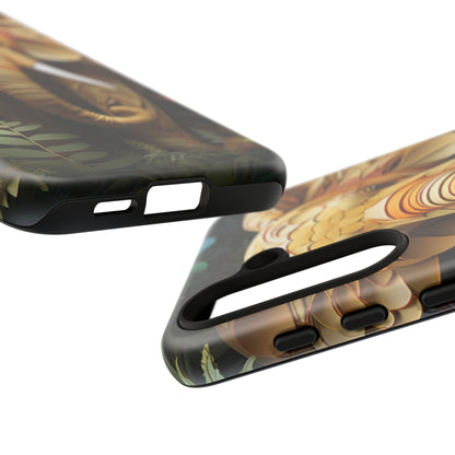 Golden Jungle Elephant Mobile Cover – Intricate Paper Art Design