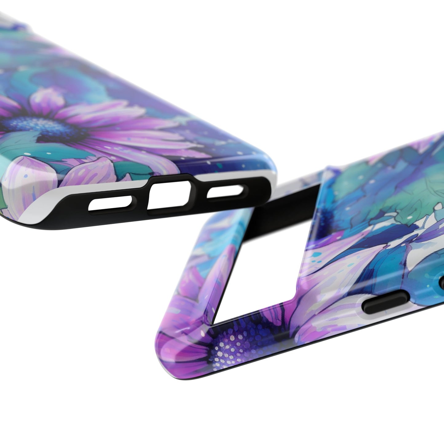 Dreamy Blue & Purple Floral Watercolor Mobile Case