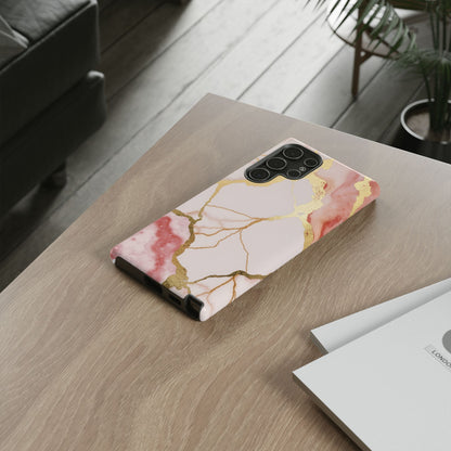 Beautiful Pink Minimal Marble Case Design