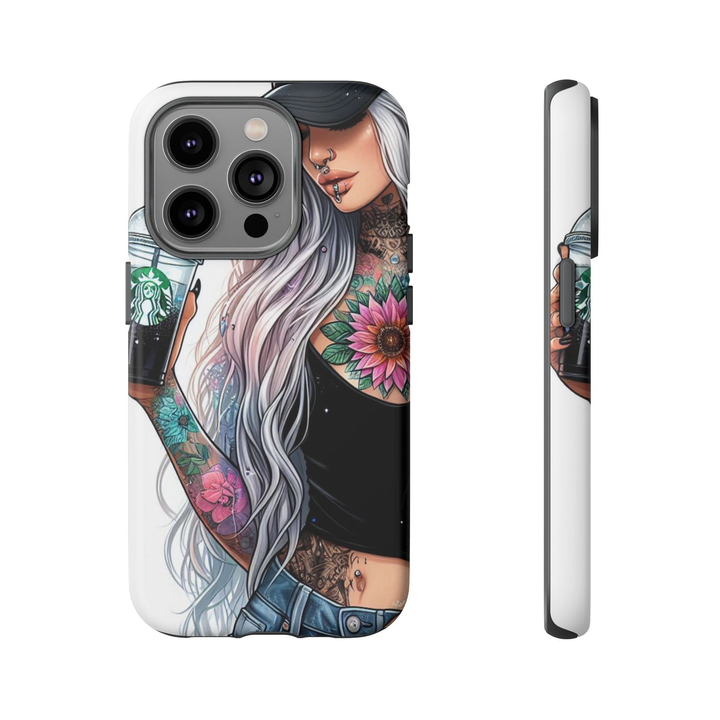 Tattooed Coffee Queen – Edgy Urban Aesthetic Mobile Cover