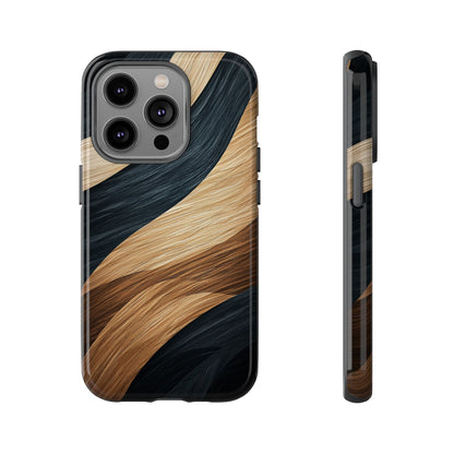 Metallic Black & Gold Zebra Stripes Phone Case for iPhone, Samsung & Google Pixel