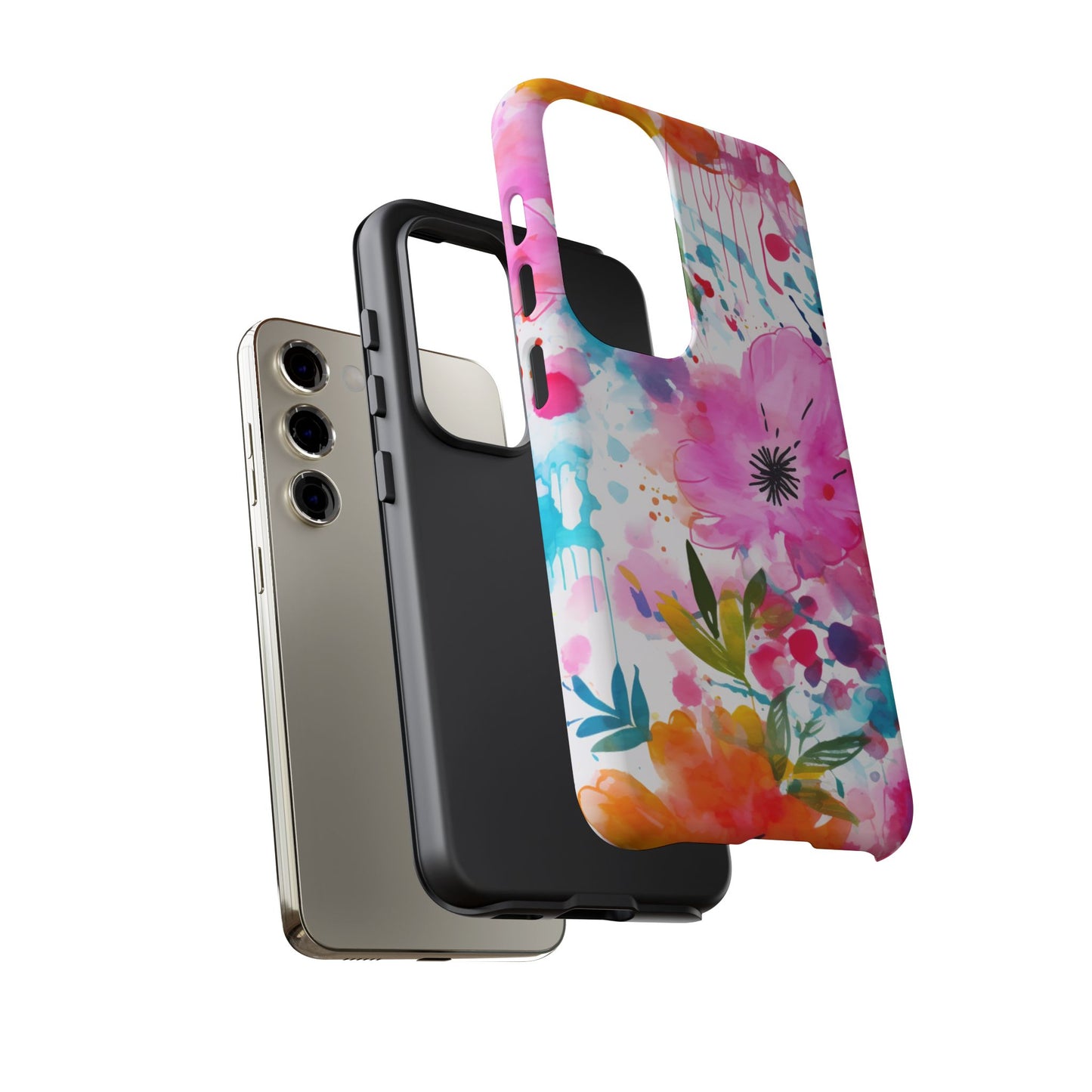 Vibrant Watercolor Floral Phone Case – Artistic & Colorful Design