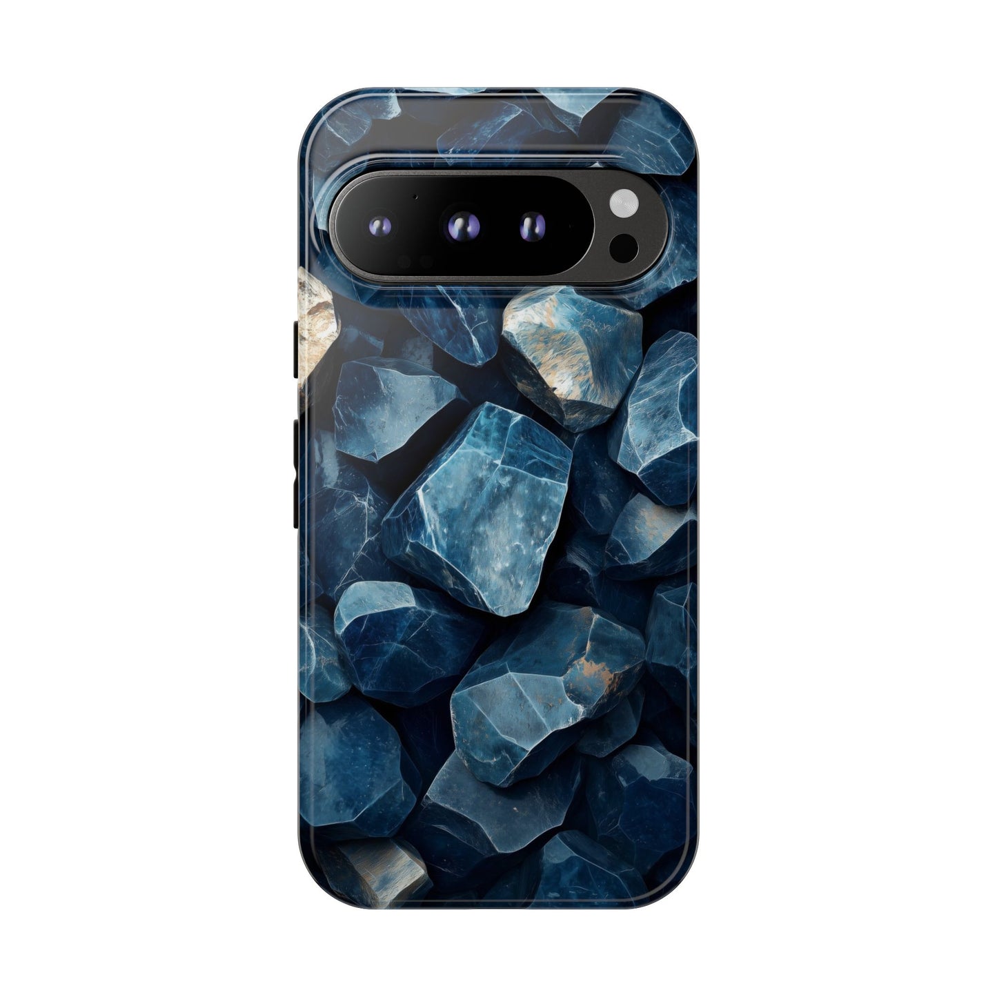 Mystic  Blue Crystals Print Phone Case for iPhone, Google Pixel, Samsung