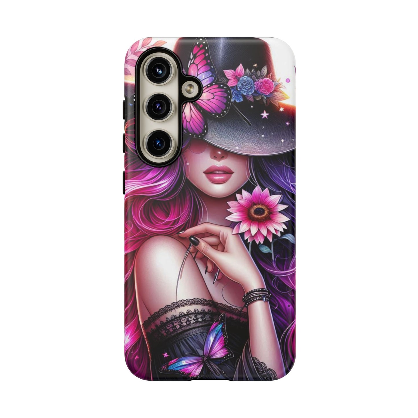 Celestial Charm – Cosmic Cowgirl & Butterfly Magic Mobile Cover