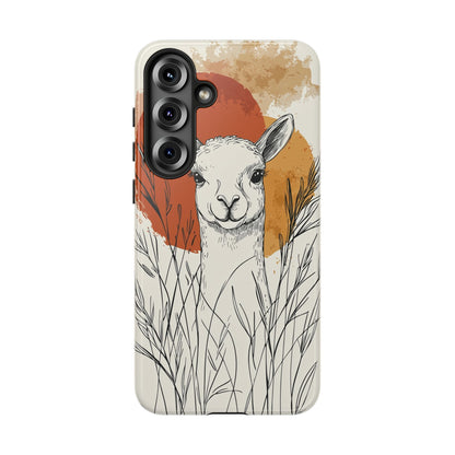 Hello Sunshine: The Llama in the Tall Grass Phone Case for iPhone, Samsung & Pixel