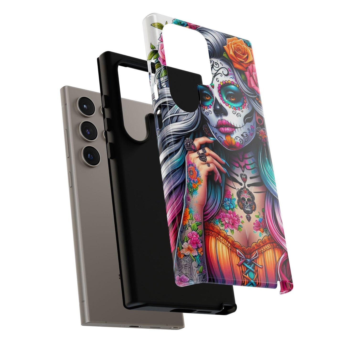 Sugar Skull Goddess – Día de los Muertos Floral Queen Mobile Cover