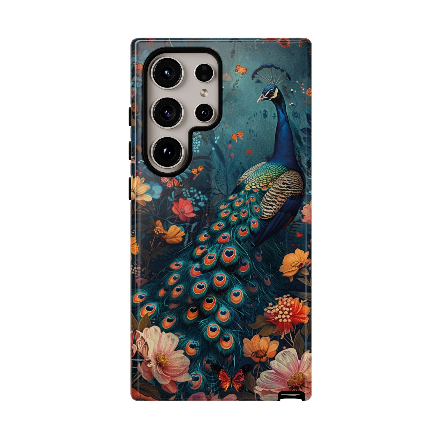 Floral Peacock Birds Phone Case – Cute & Protective Cover for iPhone, Samsung & Google Pixel