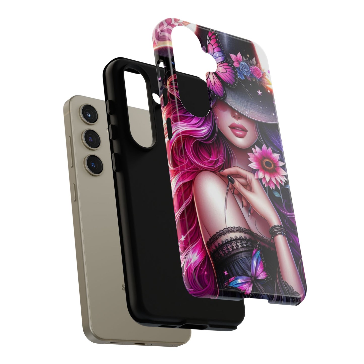 Celestial Charm – Cosmic Cowgirl & Butterfly Magic Mobile Cover
